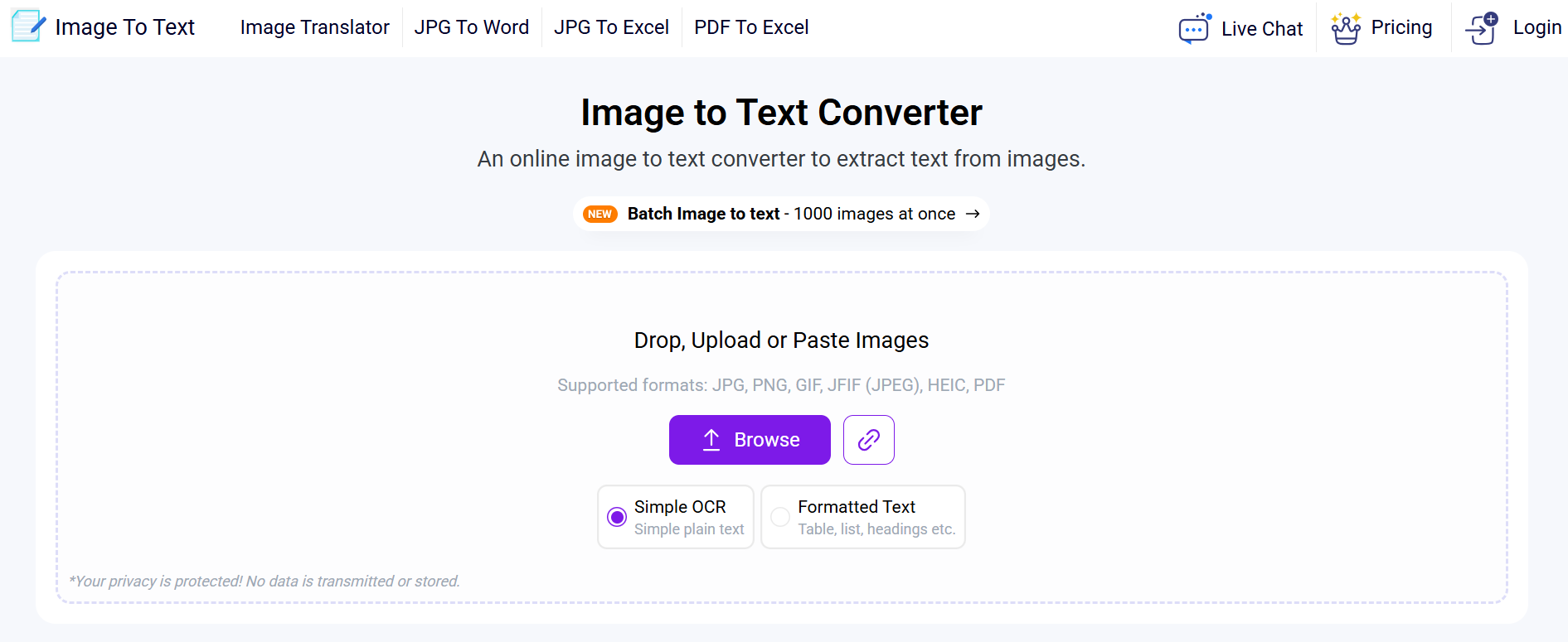 imagetotext.info screenshot